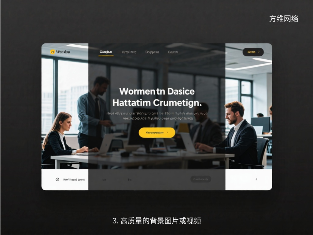 3. 高质量的背景图片或视频