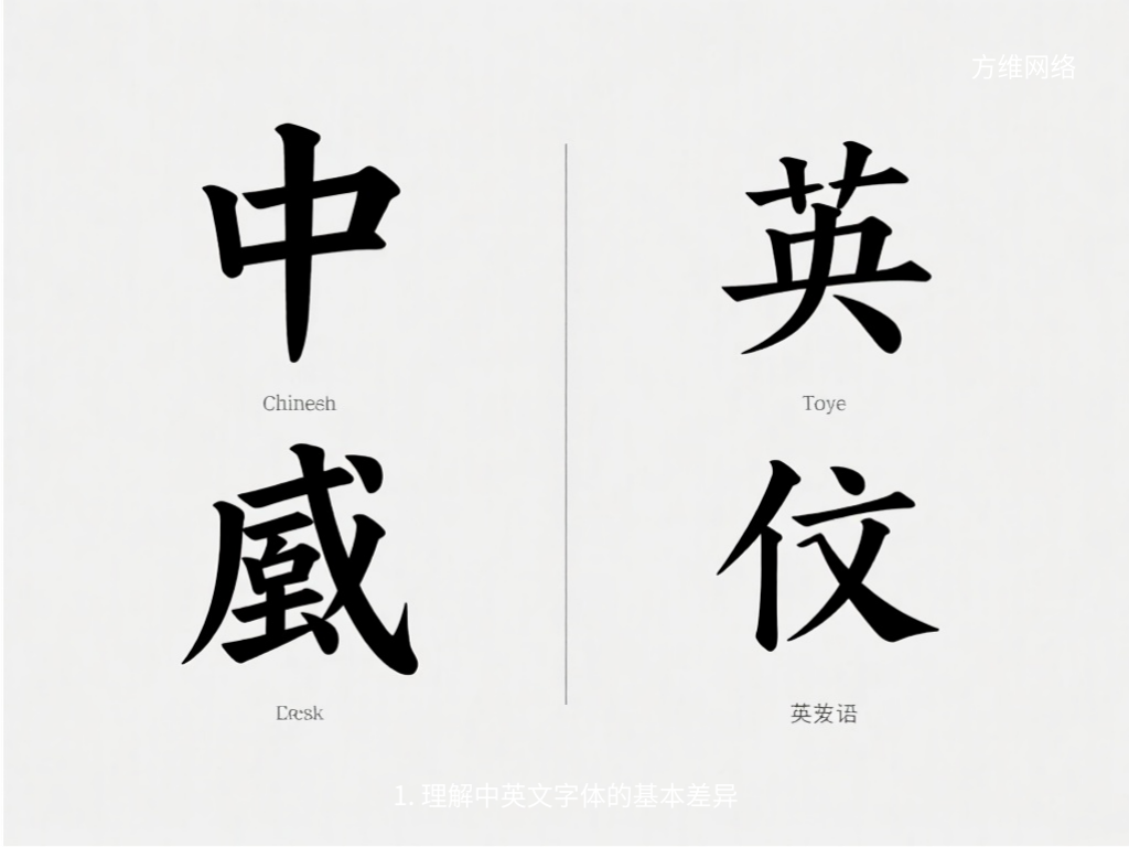 1. 理解中英文字体的基本差异