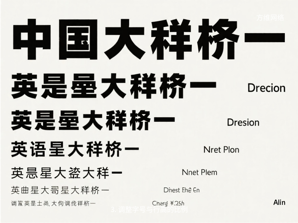 3. 调整字号与行高的比例
