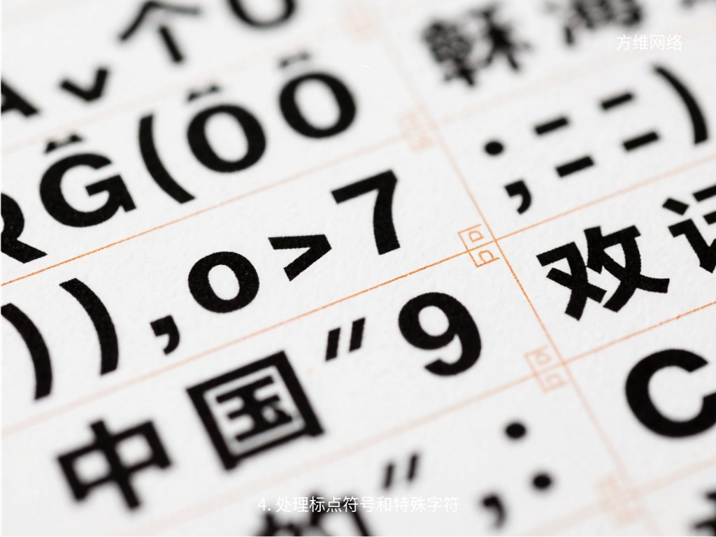 4. 处理标点符号和特殊字符
