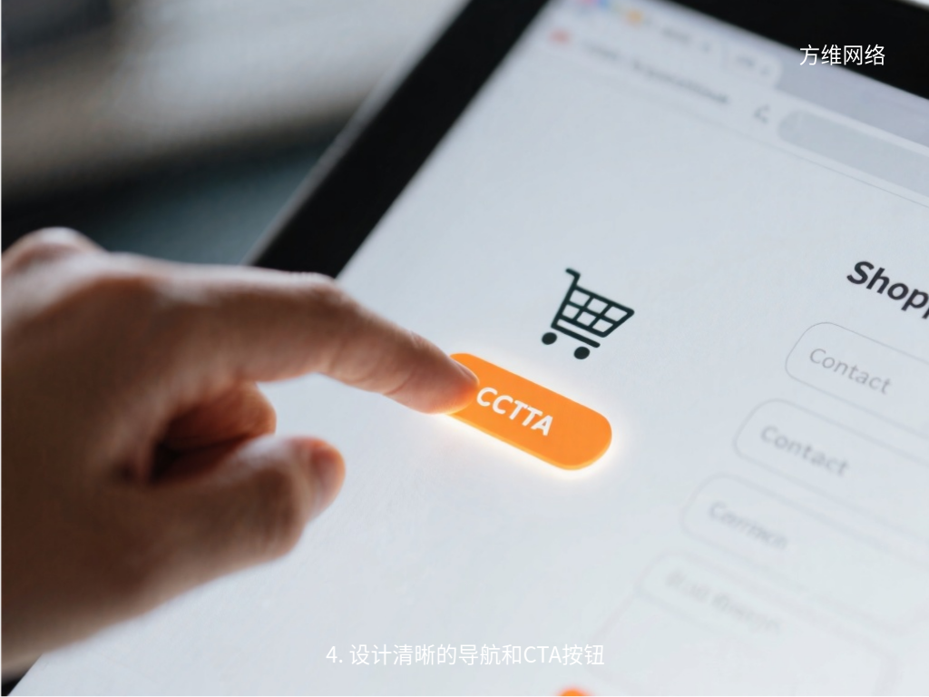 4. 设计清晰的导航和CTA按钮