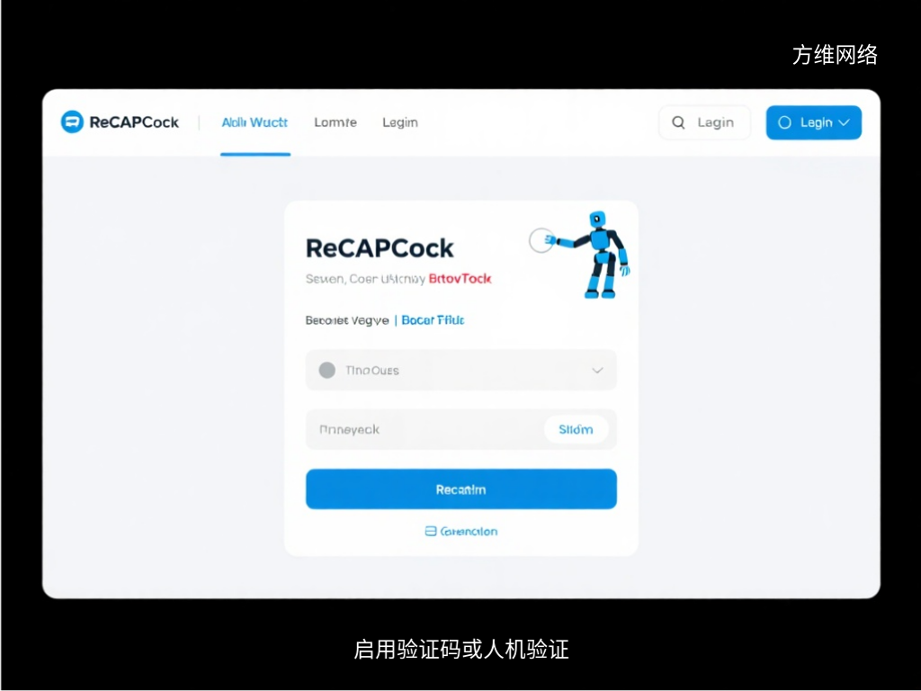 启用验证码或人机验证