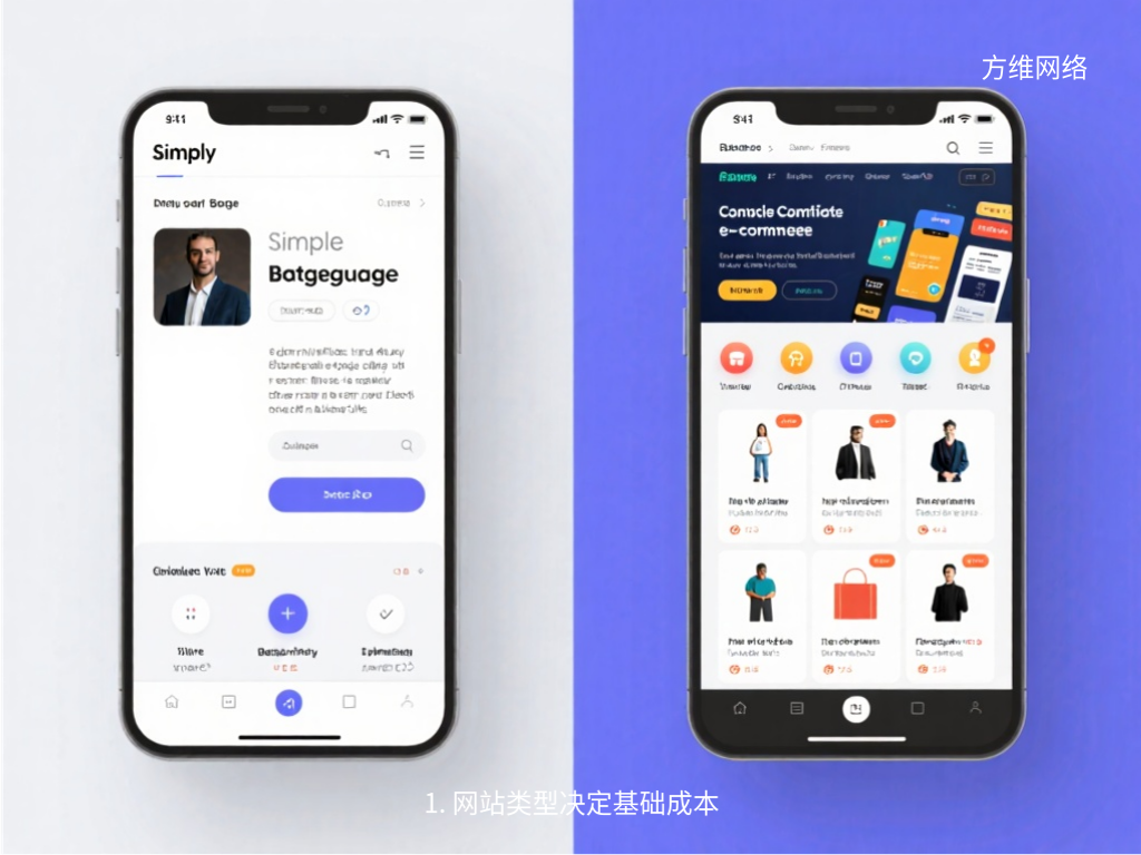 1. 网站类型决定基础成本