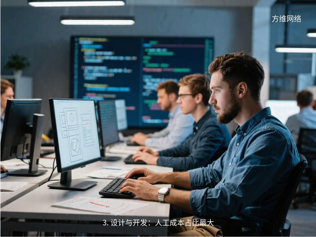 3. 设计与开发：人工成本占比最大