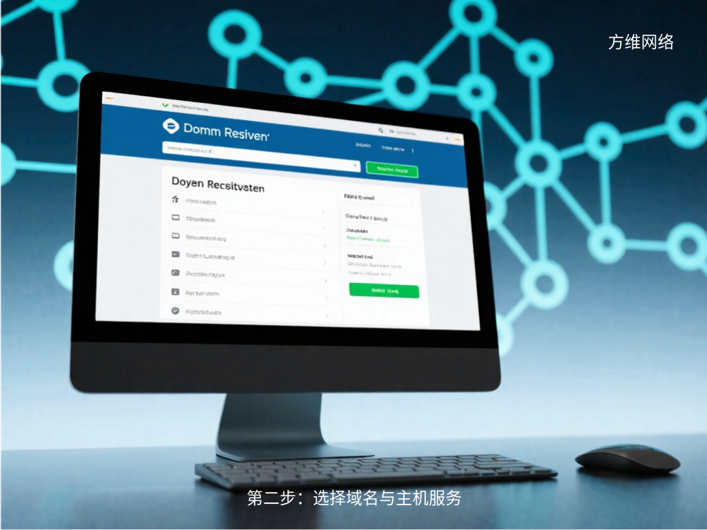 第二步:选择域名与主机服务