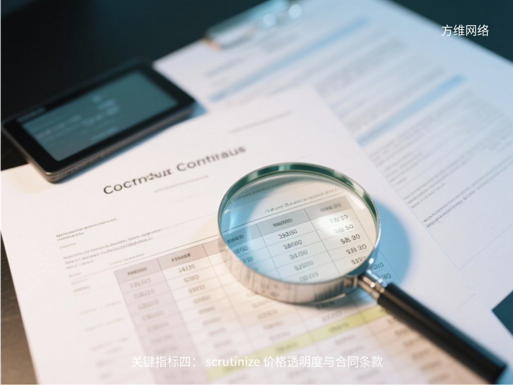 关键指标四: scrutinize 价格透明度与合同条款