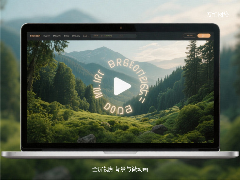 全屏视频背景与微动画