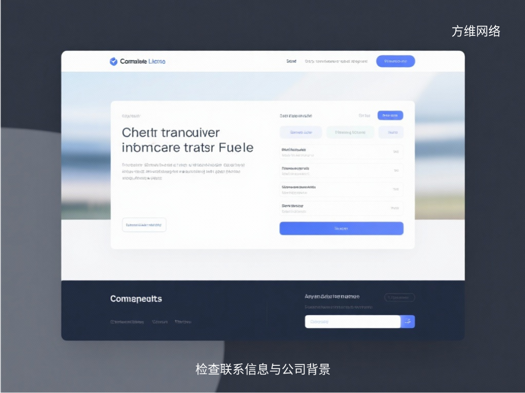 检查联系信息与公司背景