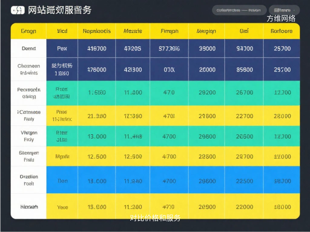 对比价格和服务